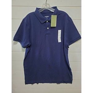 XL slim fit NWT navy polo short sleeve shirt with stretch fade resistant